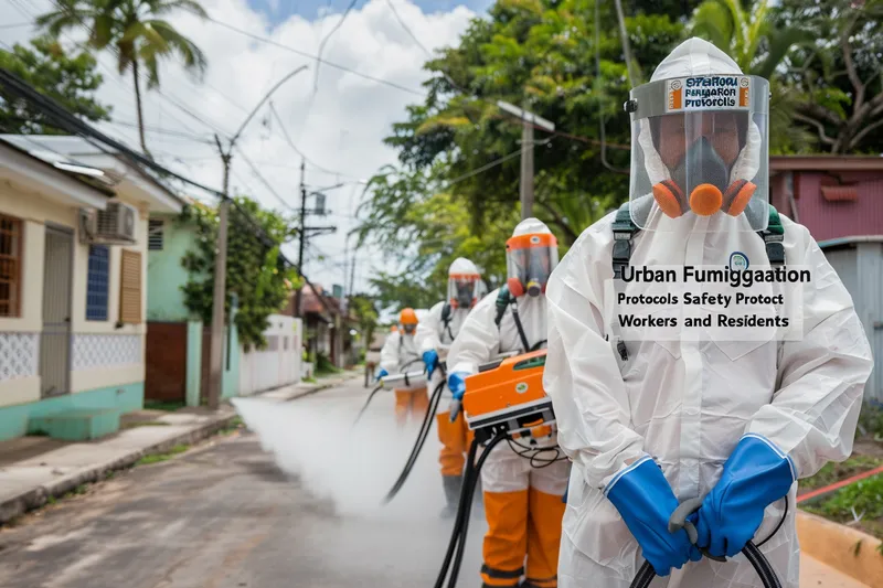 Protocolos de seguridad en fumigacion urbana protegiendo a los trabajadores y residentes